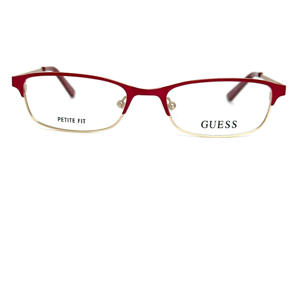 GUESS GU2544 072 Red Metal Half-Rimless Optical Eyeglasses Frame 49-17-135 19279
